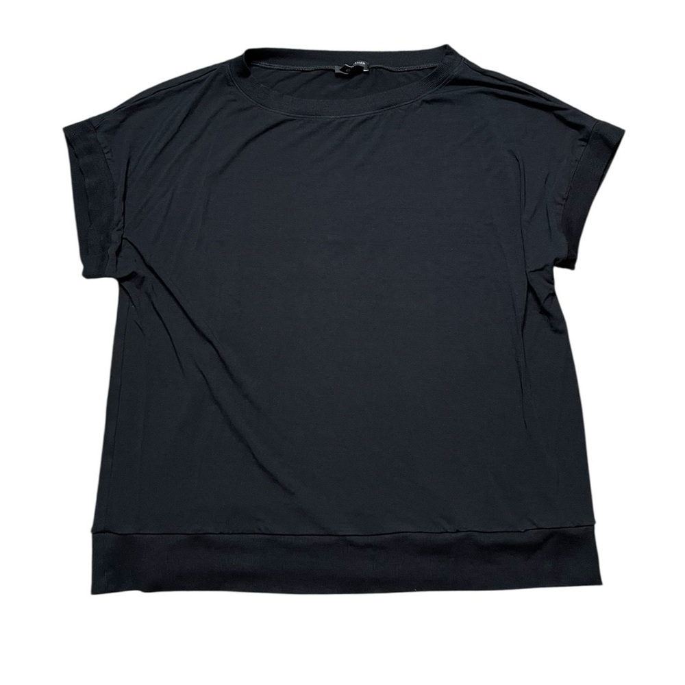 Eileen Fisher Black Short Sleeve Top Size XS
